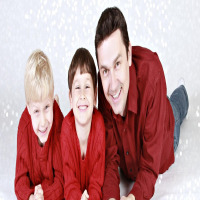 happy dad and child portrait