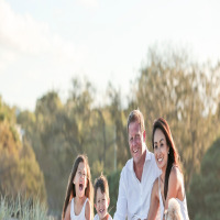 smiling family closeup